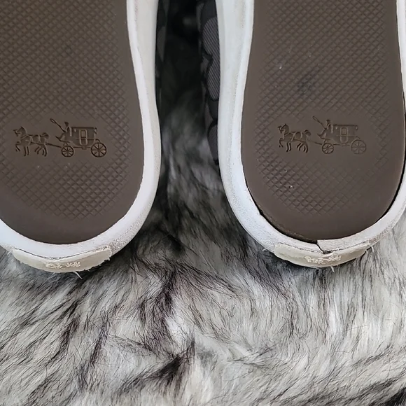 Coach Black and Gray Signature Sneakers - Picture 13 of 16